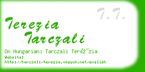 terezia tarczali business card